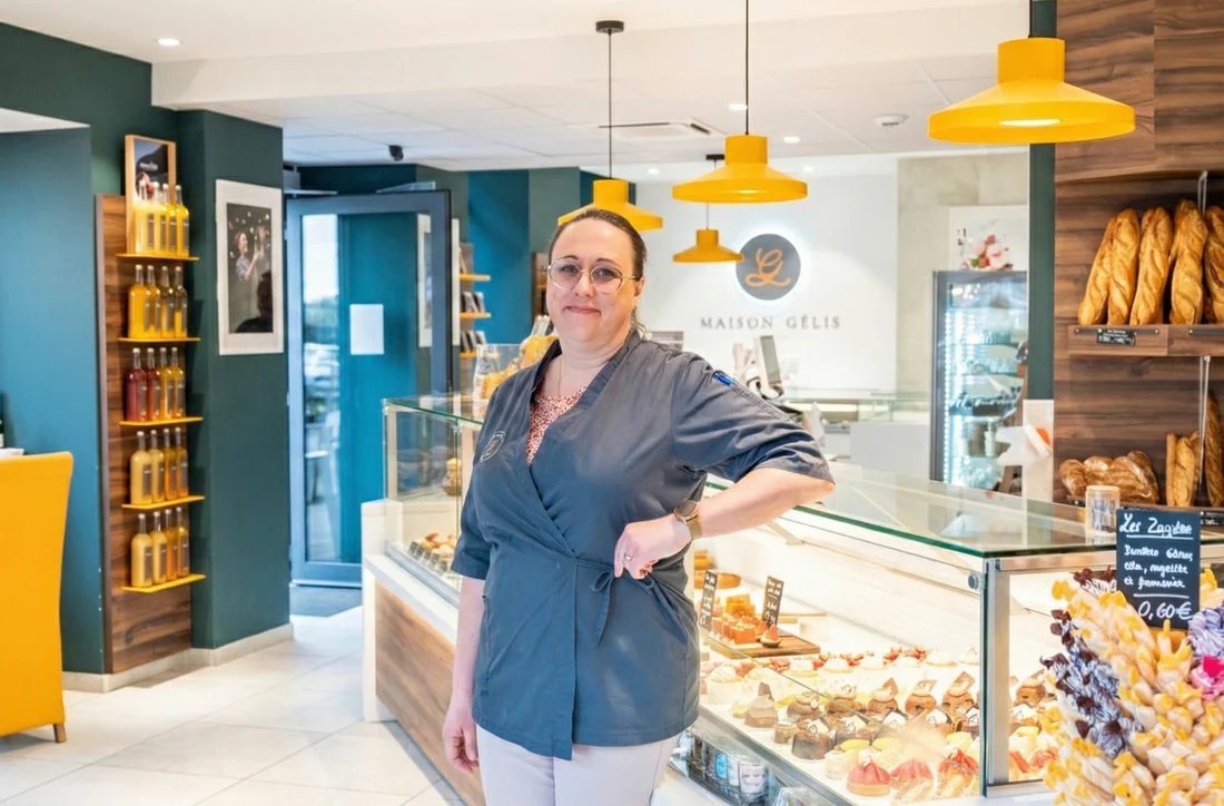 Alexandrine Gélis dans une boutique des métiers de bouche